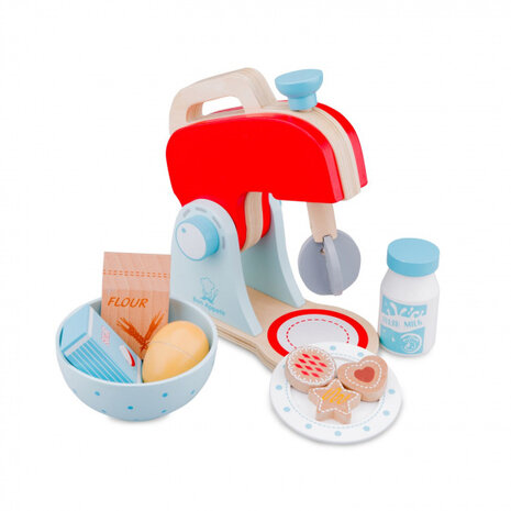 mixerset junior 20,8 x 18,2 cm hout rood 7-delig
