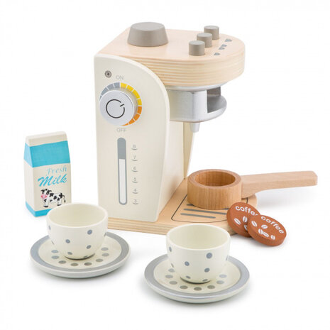 koffiezetter junior 19 cm hout bruin 5-delig
