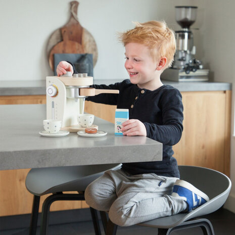 koffiezetter junior 19 cm hout bruin 5-delig