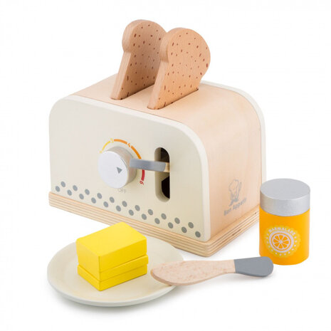 broodrooster junior 18,5 cm hout bruin 6-delig