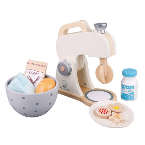 mixerset junior 20,8 x 18,2 cm hout bruin 7-delig