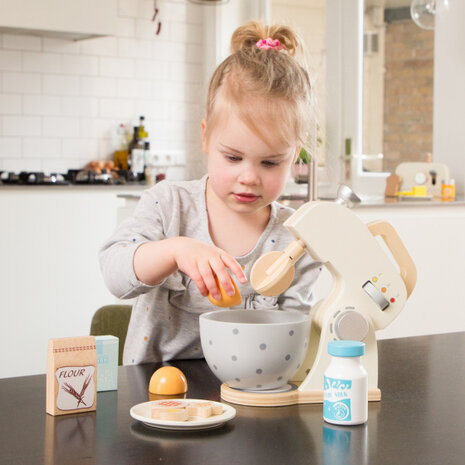 mixerset junior 20,8 x 18,2 cm hout bruin 7-delig