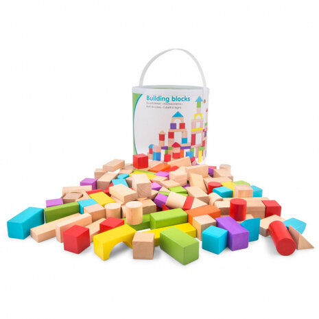 bouwblokken Educational junior hout 100 blokken