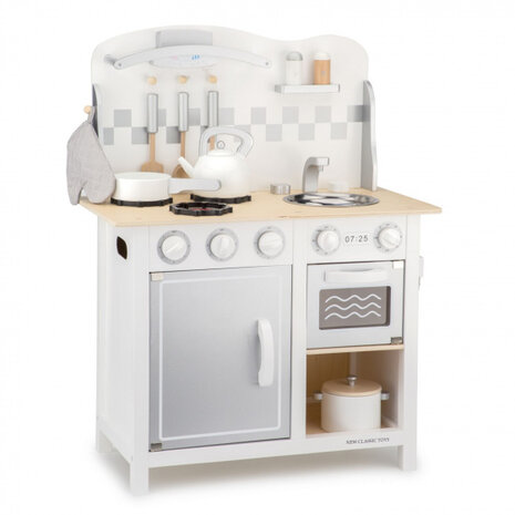 kinderkeuken junior 78 x 60 cm hout wit 8-delig