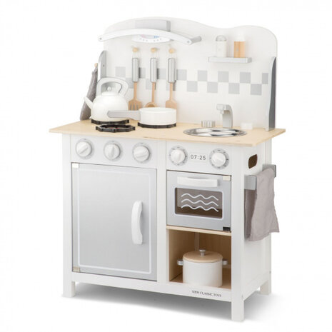 kinderkeuken junior 78 x 60 cm hout wit 8-delig
