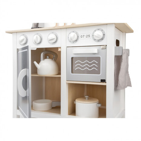 kinderkeuken junior 78 x 60 cm hout wit 8-delig