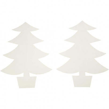 kerstbomen TeACH Me 21,5 cm karton wit 25 stuks