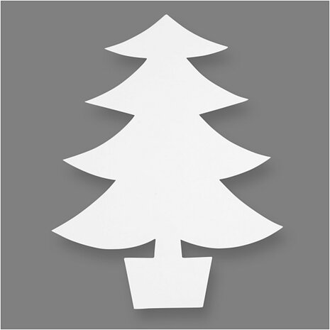kerstbomen TeACH Me 21,5 cm karton wit 25 stuks
