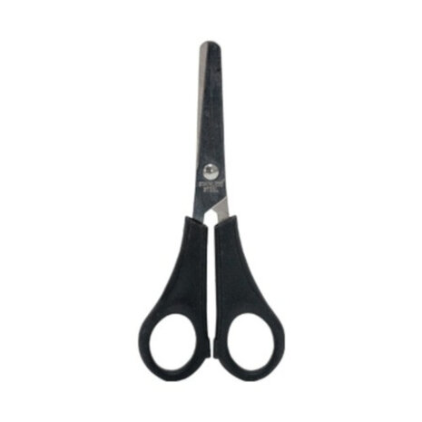 schaar links-handig junior 13 cm staal zwart/zilver