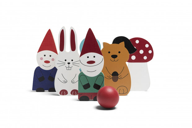 kegelset Forest Friends hout 7-delig