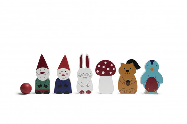 kegelset Forest Friends hout 7-delig