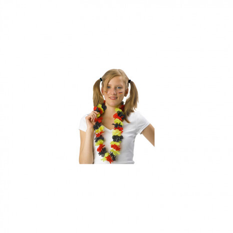 bloemenketting Duitsland polyester zwart/geel/rood