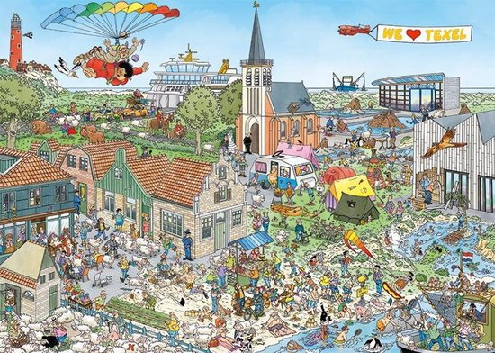 legpuzzel Jan van Haasteren Rondje Texel 1000 stukjes