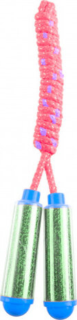 springtouw junior 210 cm roze/geel/groen