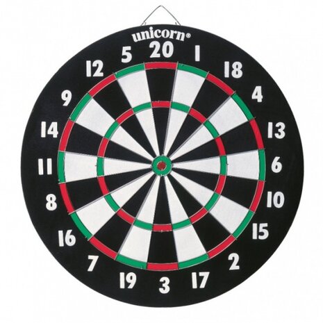 dartbord dubbelzijdig met 6 steeltip dartpijlen