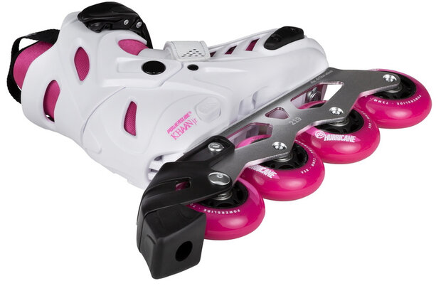 inline skates Khaan SQD 85A wit/roze maat 27-30