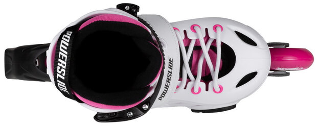 inline skates Khaan SQD 85A wit/roze maat 27-30