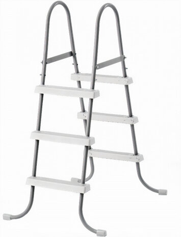 zwembadladder 91 cm aluminium grijs/wit