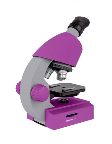 microscoop junior 22 cm staal paars 44-delig