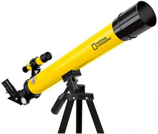 telescoop- en microscoopset aluminium zwart/geel