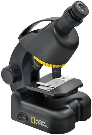 telescoop- en microscoopset aluminium zwart/geel