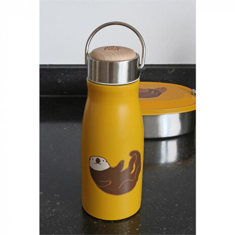 drinkbeker Sea Otter 300 ml RVS geel/zilver