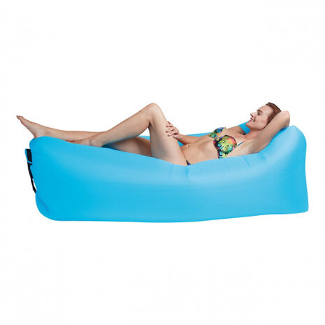 luchtbed 180 x 75 cm polyester blauw
