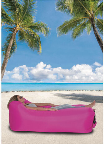 luchtbed 180 x 75 cm polyester blauw
