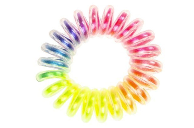haarelastiek meisjes 3,5 cm regenboog