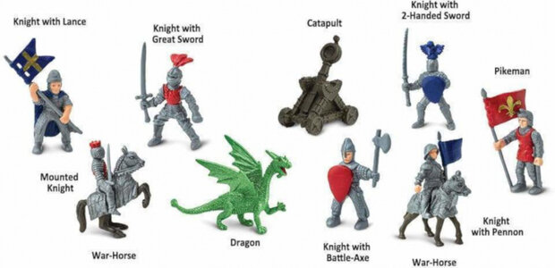 speelfigurenset Knights &amp; Dragons junior 11-delig