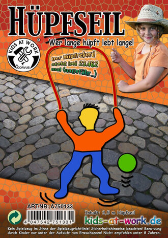 springtouw junior 250 cm nylon rood