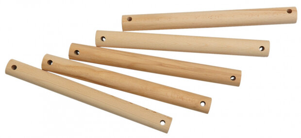touwladder junior 140 cm hout bruin 9-delig