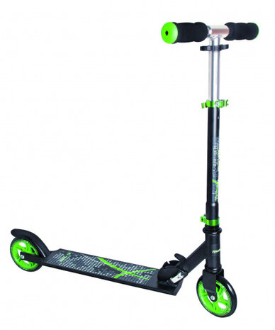 2-wiel kinderstep Voetrem Aluminium Zwart/Groen