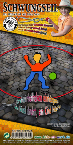 springtouw junior 5 meter nylon geel