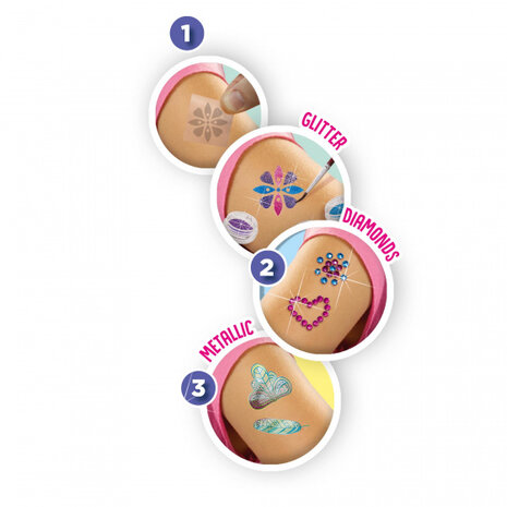 3-in-1 tattoos Glamour junior 4-delig