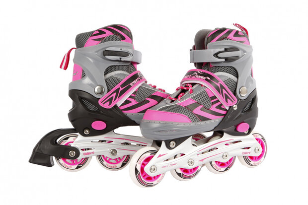 inline skates semi-softboot roze/grijs mt 35-38