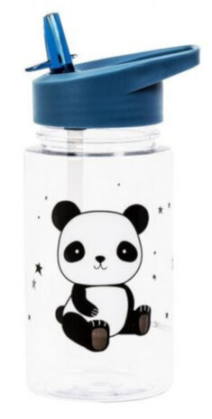 drinkfles Panda junior 450 ml tritan blauw