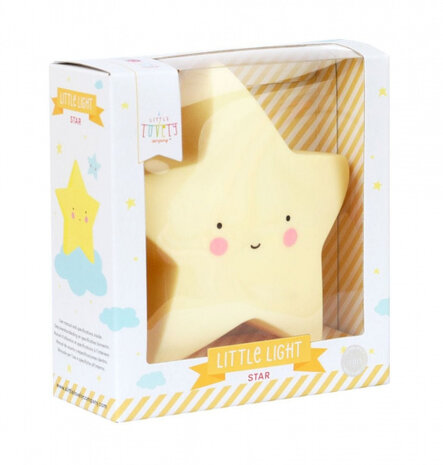 nachtlamp Ster meisjes 14,5 cm PVC geel