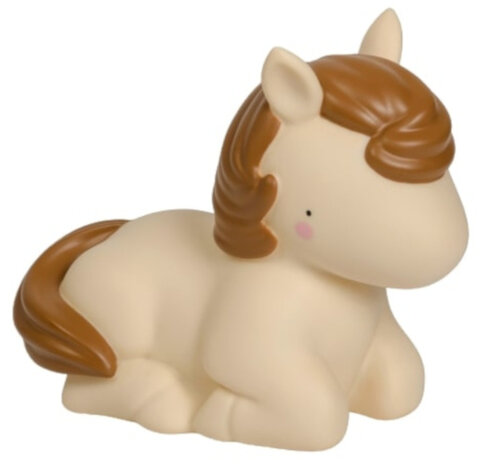 nachtlamp Paard junior 20 cm PVC beige/bruin
