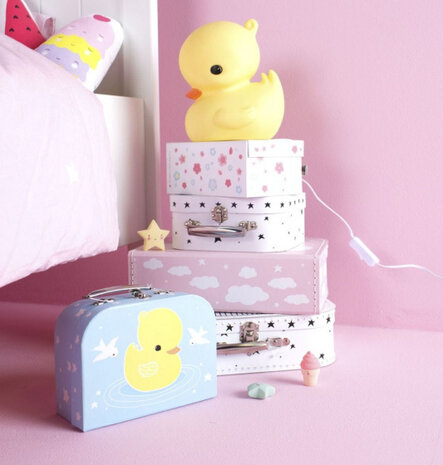 nachtlamp Eend junior 20,5 cm PVC geel