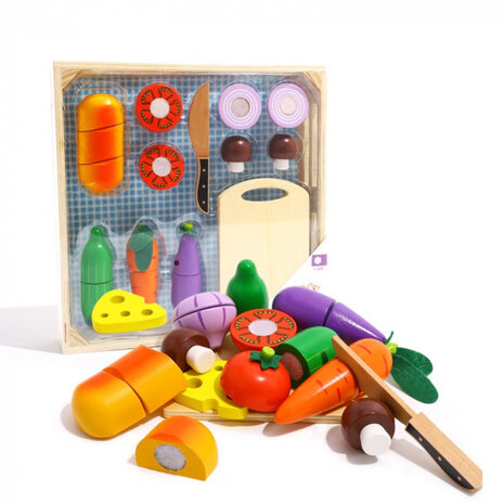 ontbijtset junior 40 x 35 cm hout 11-delig