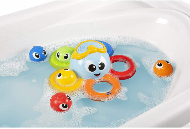 badspeelgoed octopus Billy junior 22 cm 2-delig