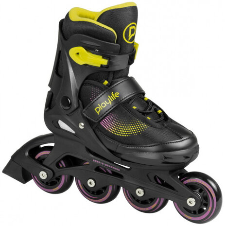 inline skates Joker hardboot 82A zwart/geel maat 31-34