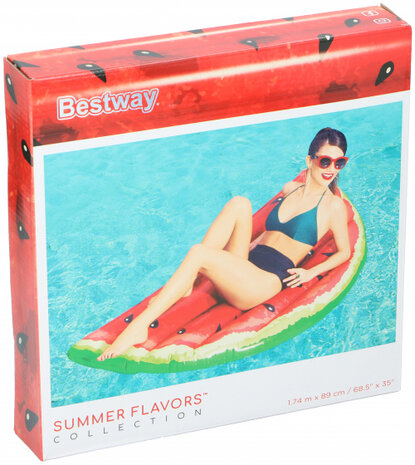 luchtbed watermeloen 174 x 89 cm PVC rood