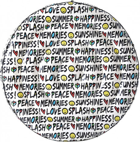 luchtbed Summer Quotes 188 cm PVC wit/zwart