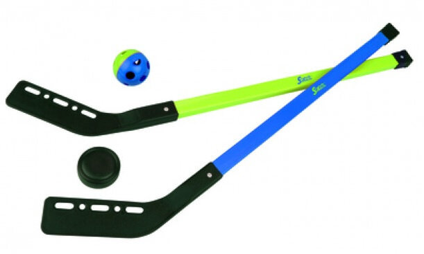straathockeyset 77,5 cm blauw/groen 4-delig
