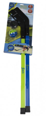 straathockeyset 77,5 cm blauw/groen 4-delig