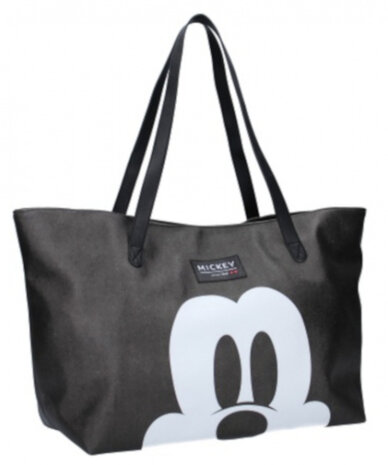 strandtas/shopper Mickey Mouse 33 liter polyester zwart