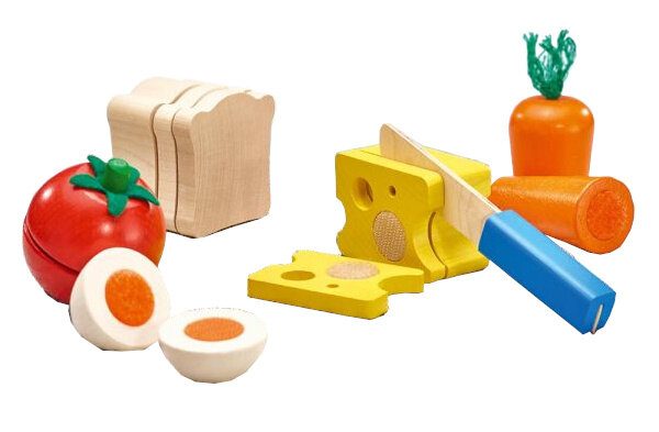 speelgoedeten Brood &amp; groente junior hout 6-delig