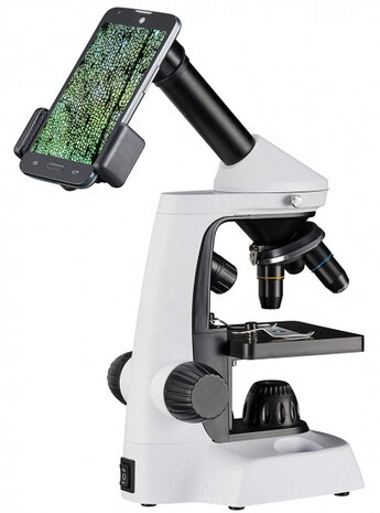microscoop 40x-2000x junior 30 cm staal wit 8-delig